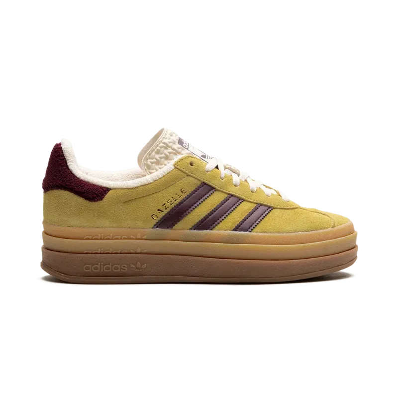 Adidas Gazelle Bold Platform WMNS Yellow Burgundy Womens