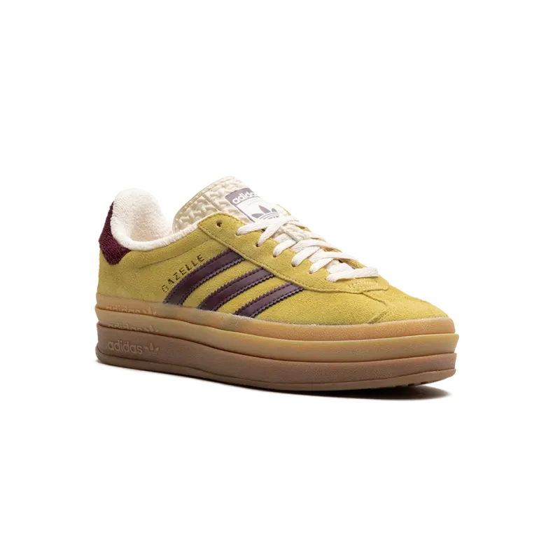 Adidas Gazelle Bold Platform WMNS Yellow Burgundy Womens