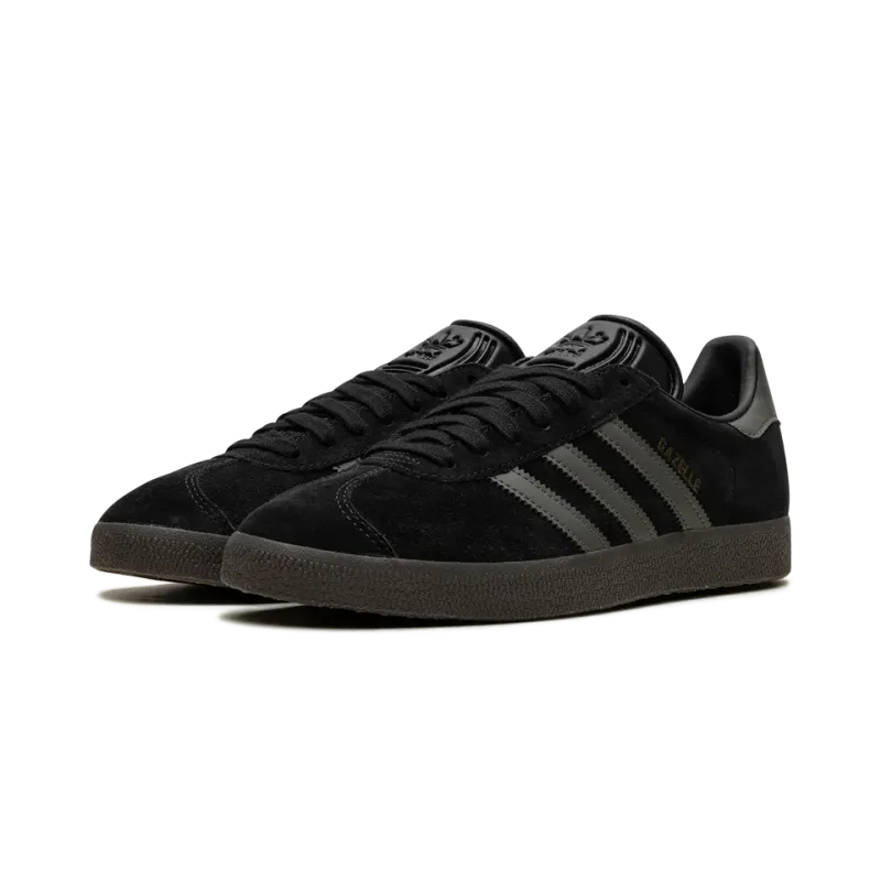 Adidas Gazelle Black / Gold Mens