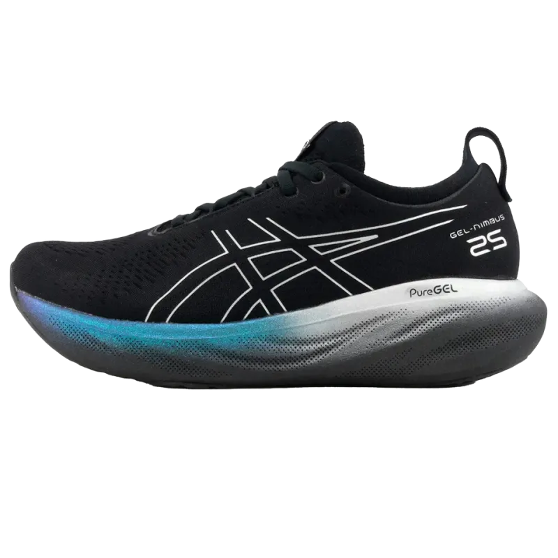 Asics GEL-NIMBUS 25 Black / Silver Mens