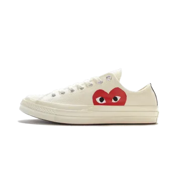 Converse Chuck 70 Ox Comme Des Gar ons PLAY / Half Heart White Mens