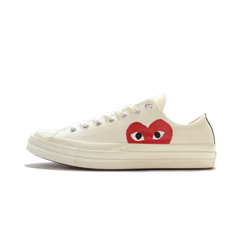Converse Chuck 70 Ox Comme Des Gar ons PLAY / Half Heart White Mens
