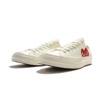 Converse Chuck 70 Ox Comme Des Gar ons PLAY / Half Heart White Mens