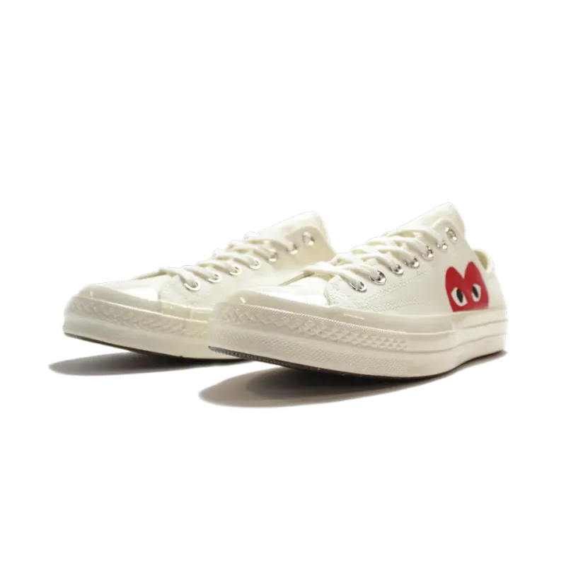Converse Chuck 70 Ox Comme Des Gar ons PLAY / Half Heart White Mens