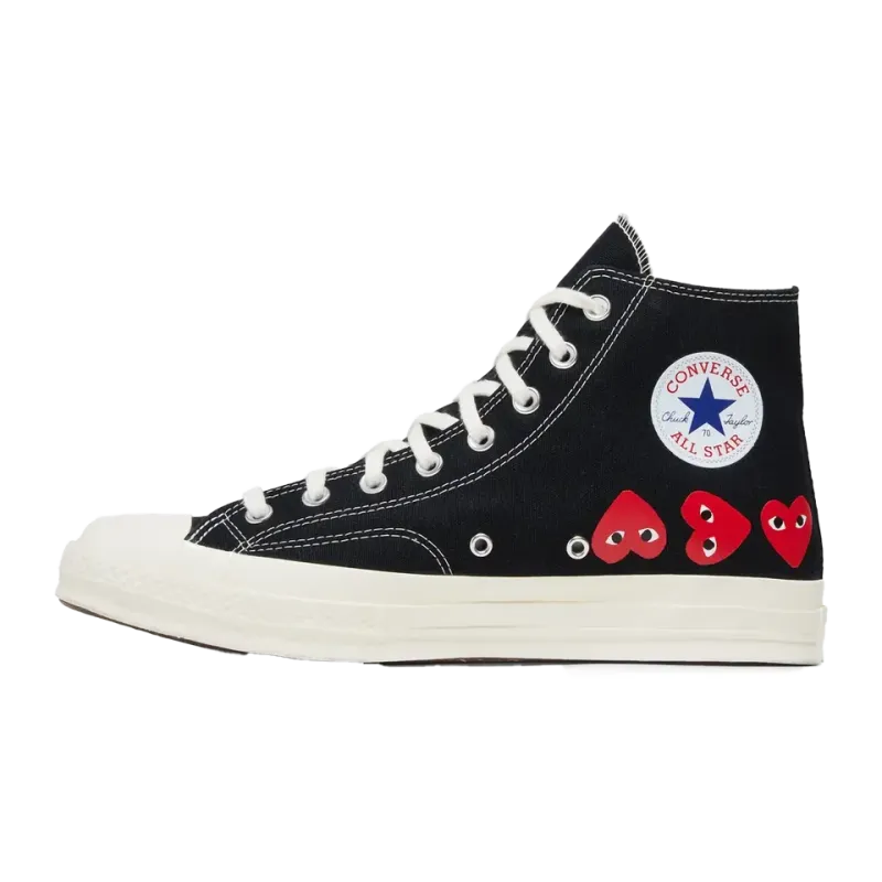 Converse Chuck Taylor All Star 70 Hi Comme des Garcons PLAY Multi-Heart Black Mens
