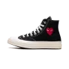 Converse Chuck Taylor All Star 70 High Comme des Garcons PLAY - Small Red Heart Black Mens