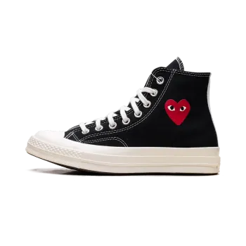Converse Chuck Taylor All Star 70 High Comme des Garcons PLAY - Small Red Heart Black Mens