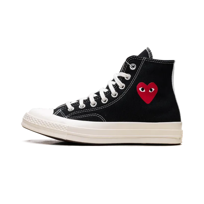 Converse Chuck Taylor All Star 70 High Comme des Garcons PLAY - Small Red Heart Black Mens