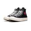 Converse Chuck Taylor All Star 70 High Comme des Garcons PLAY - Small Red Heart Black Mens
