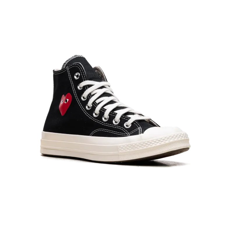 Converse Chuck Taylor All Star 70 High Comme des Garcons PLAY - Small Red Heart Black Mens
