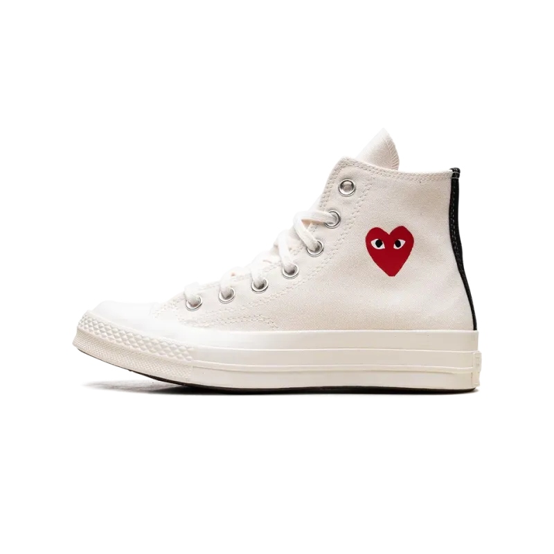 Converse Chuck Taylor All Star 70 High Comme des Garcons PLAY - Small Red Heart Beige Mens