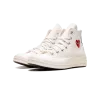 Converse Chuck Taylor All Star 70 High Comme des Garcons PLAY - Small Red Heart Beige Mens