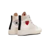 Converse Chuck Taylor All Star 70 High Comme des Garcons PLAY - Small Red Heart Beige Mens