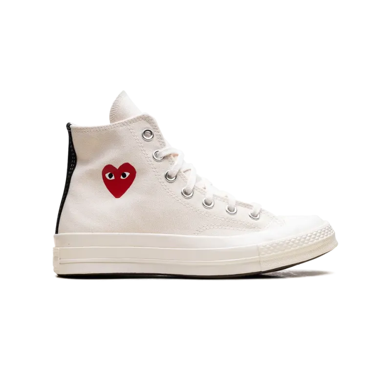 Converse Chuck Taylor All Star 70 High Comme des Garcons PLAY - Small Red Heart Beige Mens