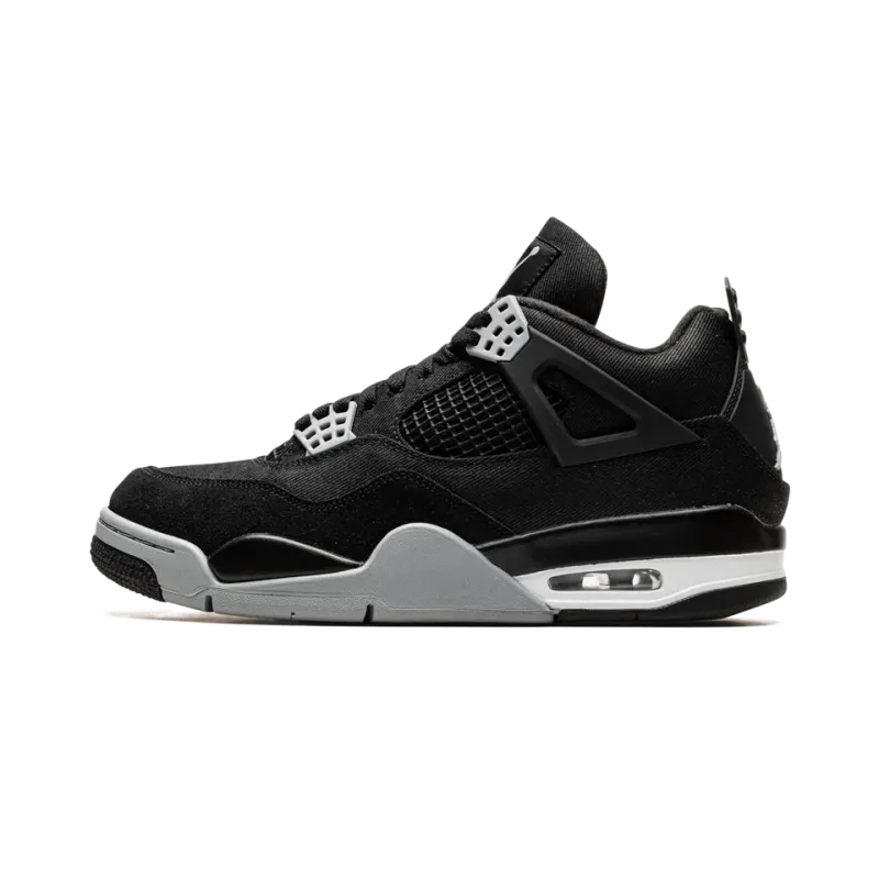 Jordan Air Jordan 4 Black Canvas Mens