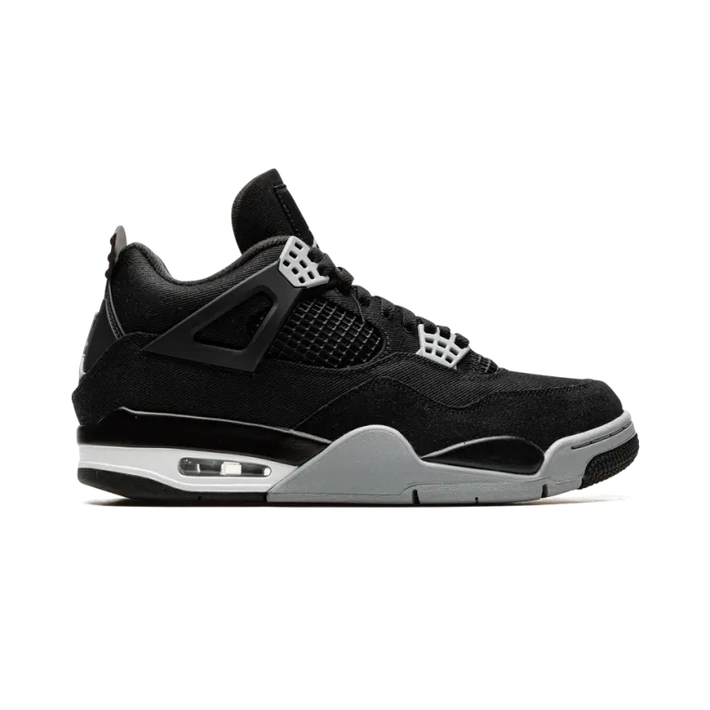 Jordan Air Jordan 4 Black Canvas Mens
