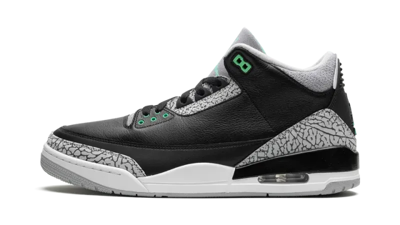 Jordan Air Jordan 3 Retro Green Glow Mens — Classic Silhouette, Fresh Accent
