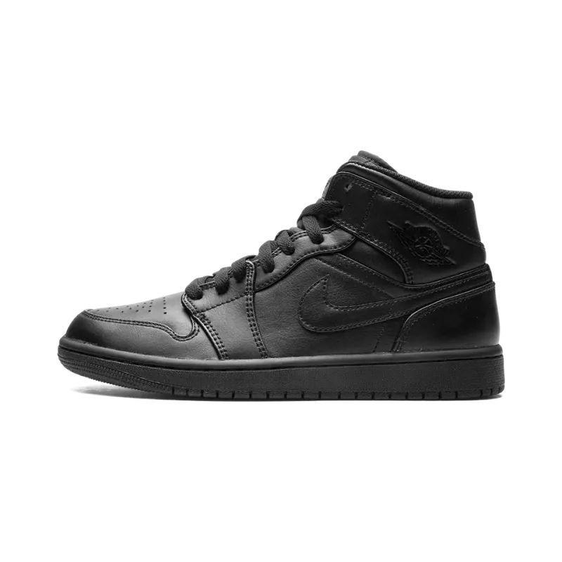 Jordan Air Jordan 1 Mid Triple Black Mens