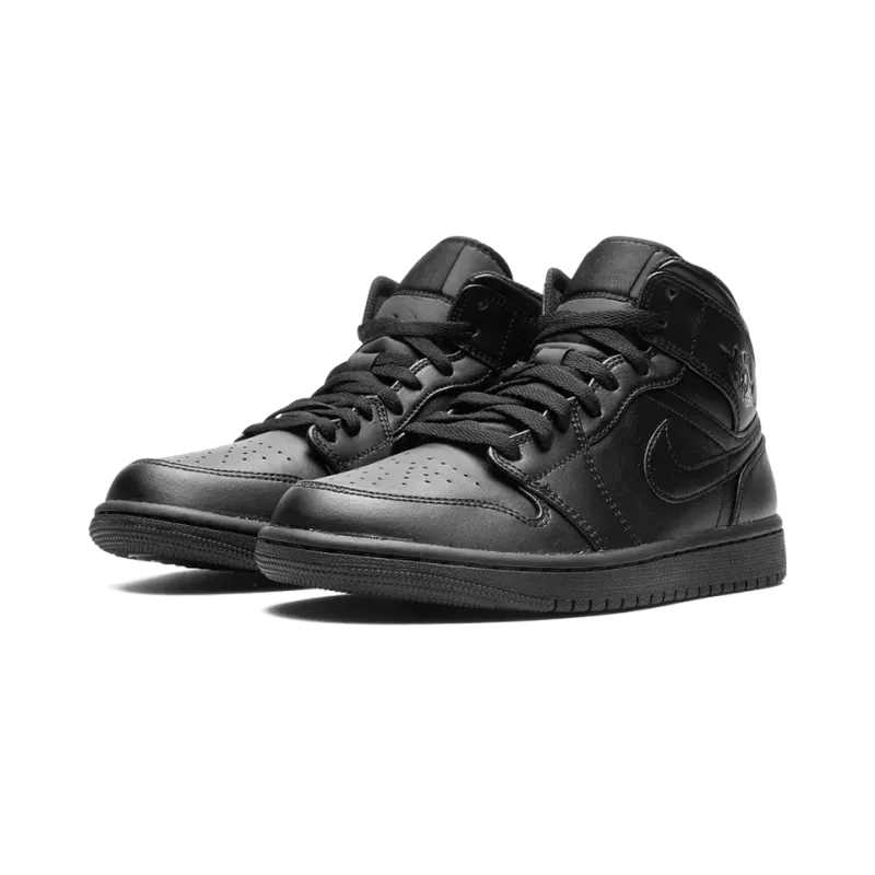 Jordan Air Jordan 1 Mid Triple Black Mens