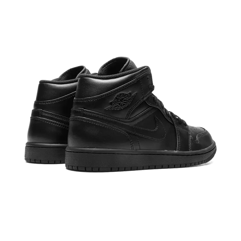 Jordan Air Jordan 1 Mid Triple Black Mens