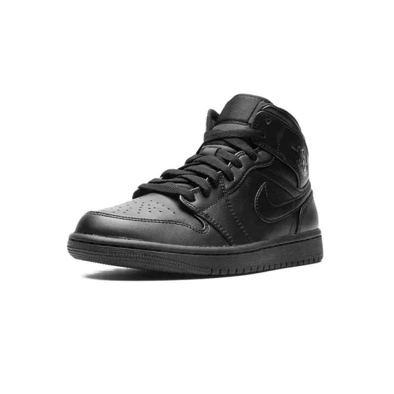 Jordan Air Jordan 1 Mid Triple Black Mens