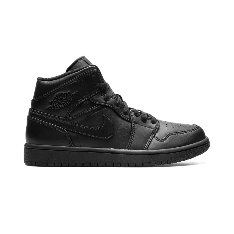 Jordan Air Jordan 1 Mid Triple Black Mens