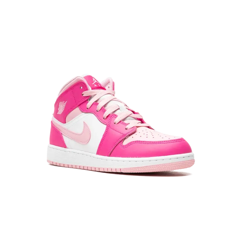 Jordan Air Jordan 1 Mid GS Fierce Pink Grade School