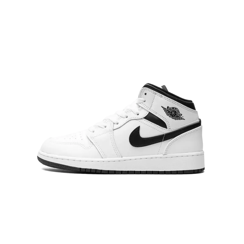 Jordan Air Jordan 1 Mid GS White/Black Grade School