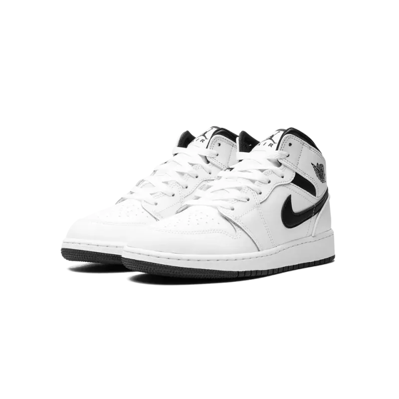 Jordan Air Jordan 1 Mid GS White/Black Grade School