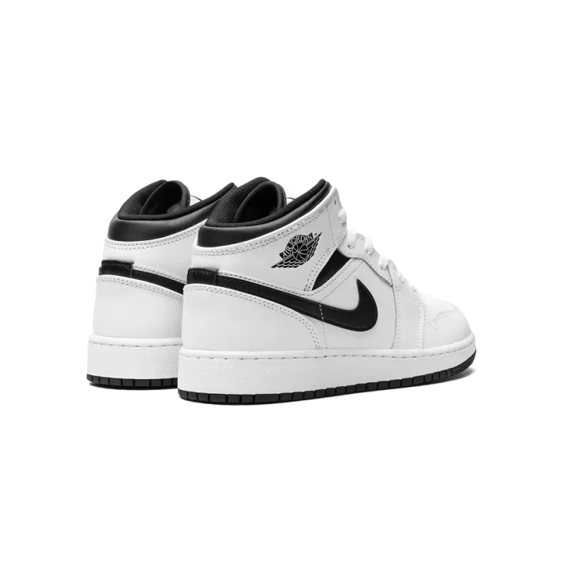Jordan Air Jordan 1 Mid GS White/Black Grade School