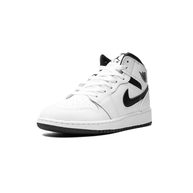 Jordan Air Jordan 1 Mid GS White/Black Grade School