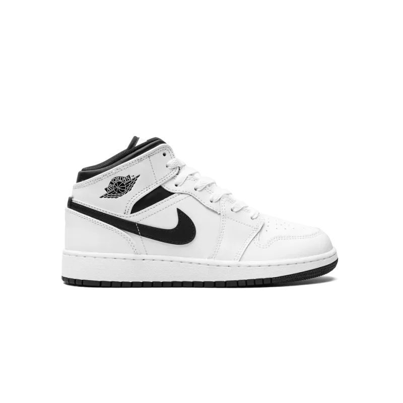 Jordan Air Jordan 1 Mid GS White/Black Grade School