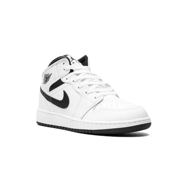 Jordan Air Jordan 1 Mid GS White/Black Grade School