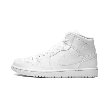 Jordan Air Jordan 1 Mid Triple White Mens
