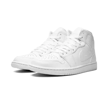 Jordan Air Jordan 1 Mid Triple White Mens