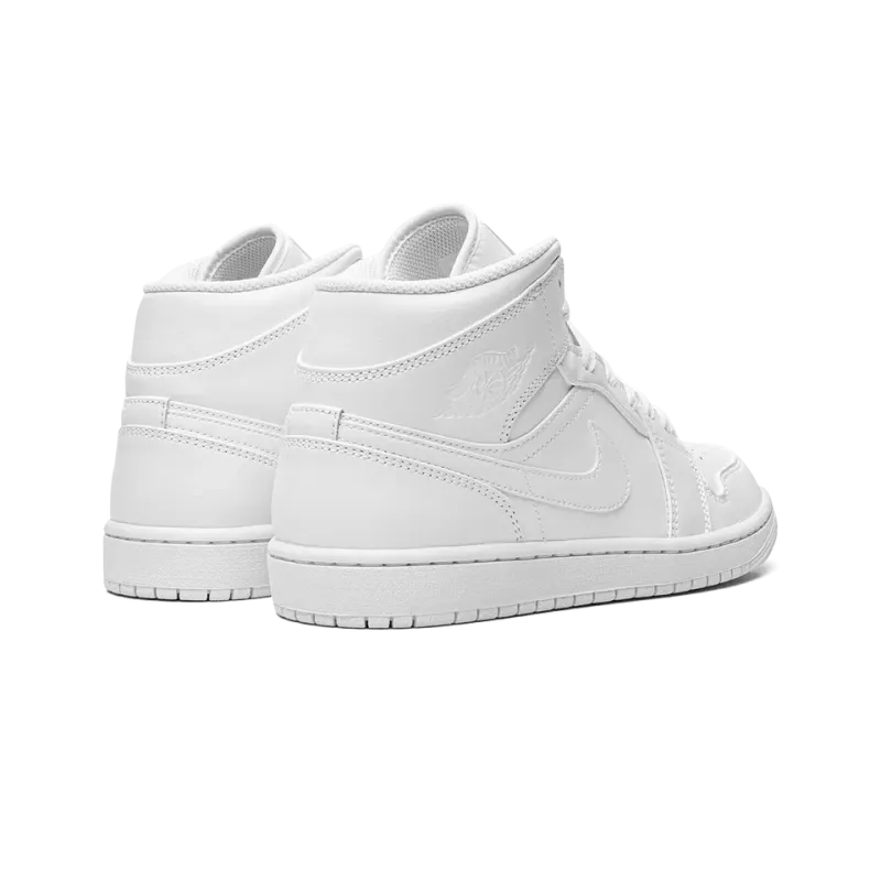 Jordan Air Jordan 1 Mid Triple White Mens