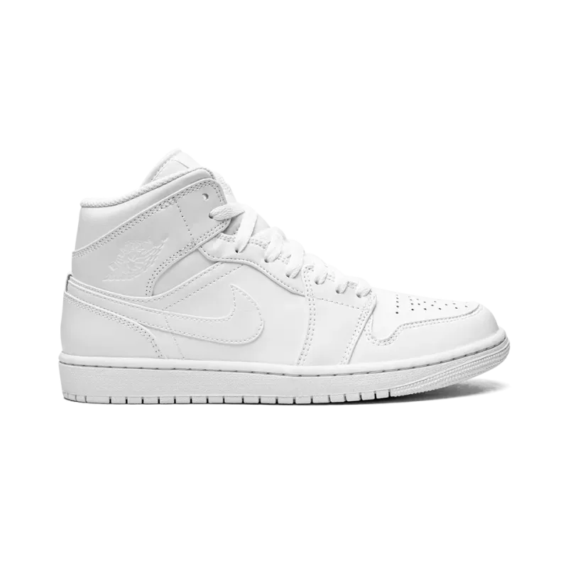 Jordan Air Jordan 1 Mid Triple White Mens