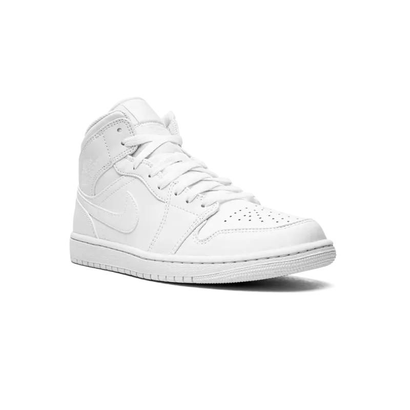 Jordan Air Jordan 1 Mid Triple White Mens