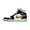 Jordan Air Jordan 1 Mid SE Black Gold Patent Leather Mens