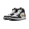 Jordan Air Jordan 1 Mid SE Black Gold Patent Leather Mens