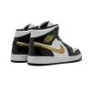 Jordan Air Jordan 1 Mid SE Black Gold Patent Leather Mens