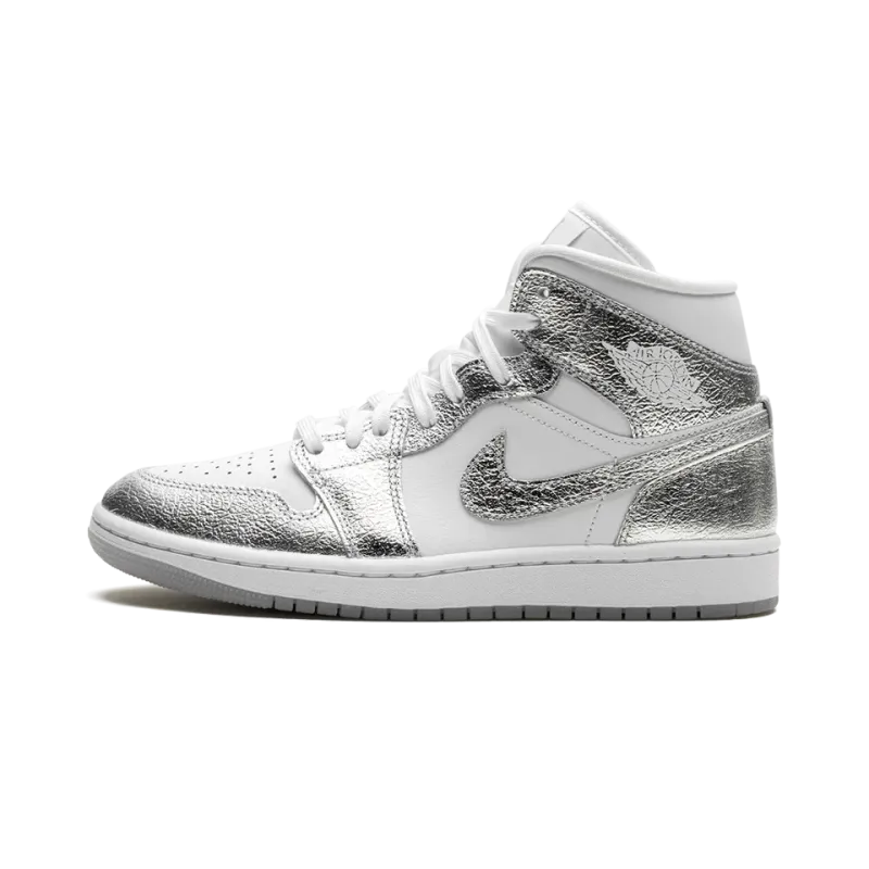 Jordan Air Jordan 1 Mid SE WMNS Metallic Silver Womens