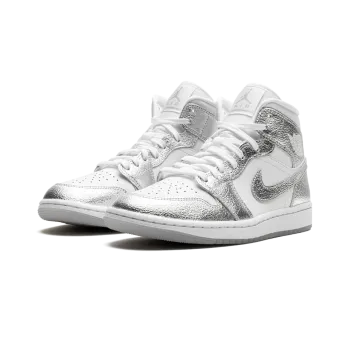 Jordan Air Jordan 1 Mid SE WMNS Metallic Silver Womens