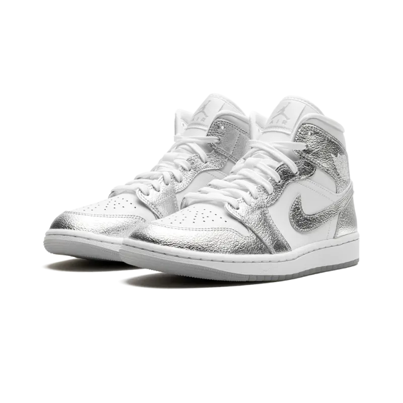 Jordan Air Jordan 1 Mid SE WMNS Metallic Silver Womens