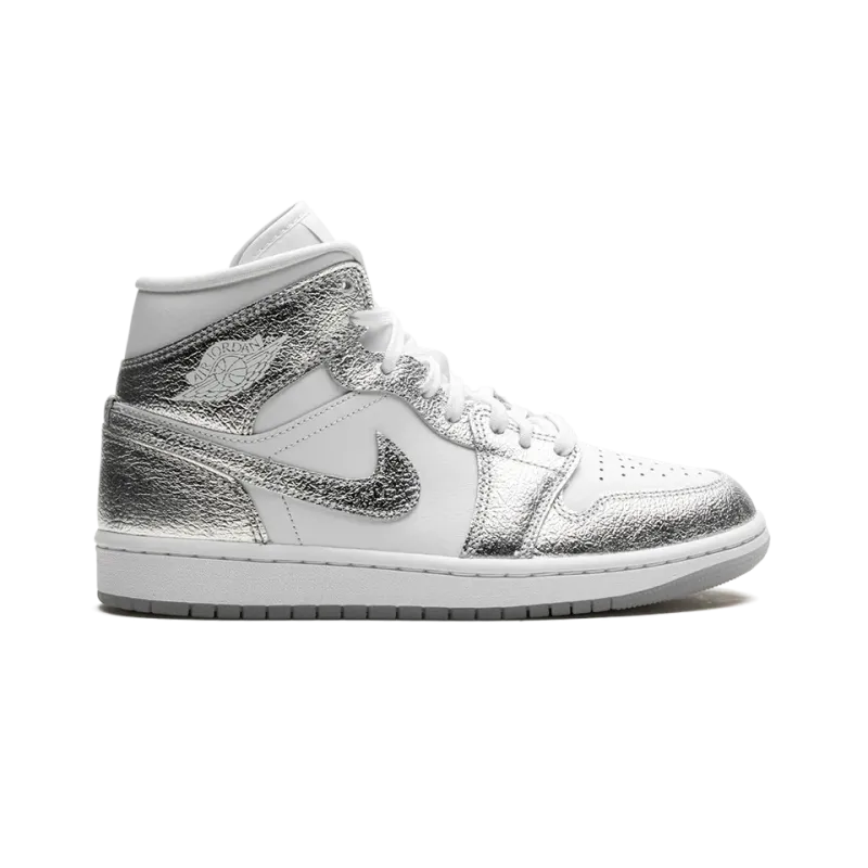 Jordan Air Jordan 1 Mid SE WMNS Metallic Silver Womens