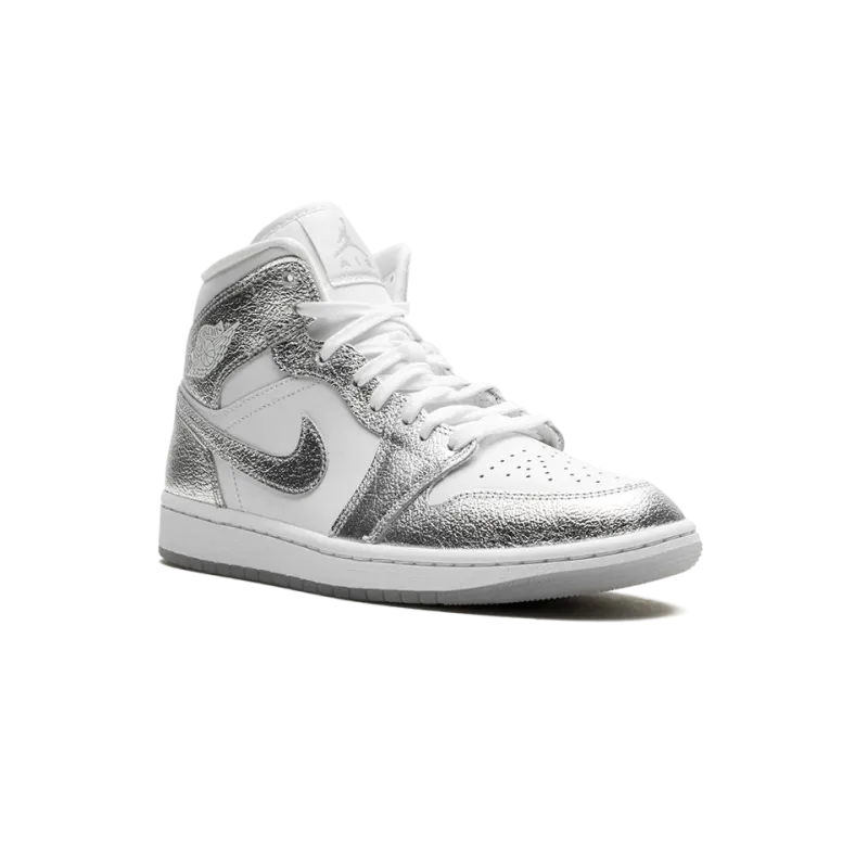 Jordan Air Jordan 1 Mid SE WMNS Metallic Silver Womens