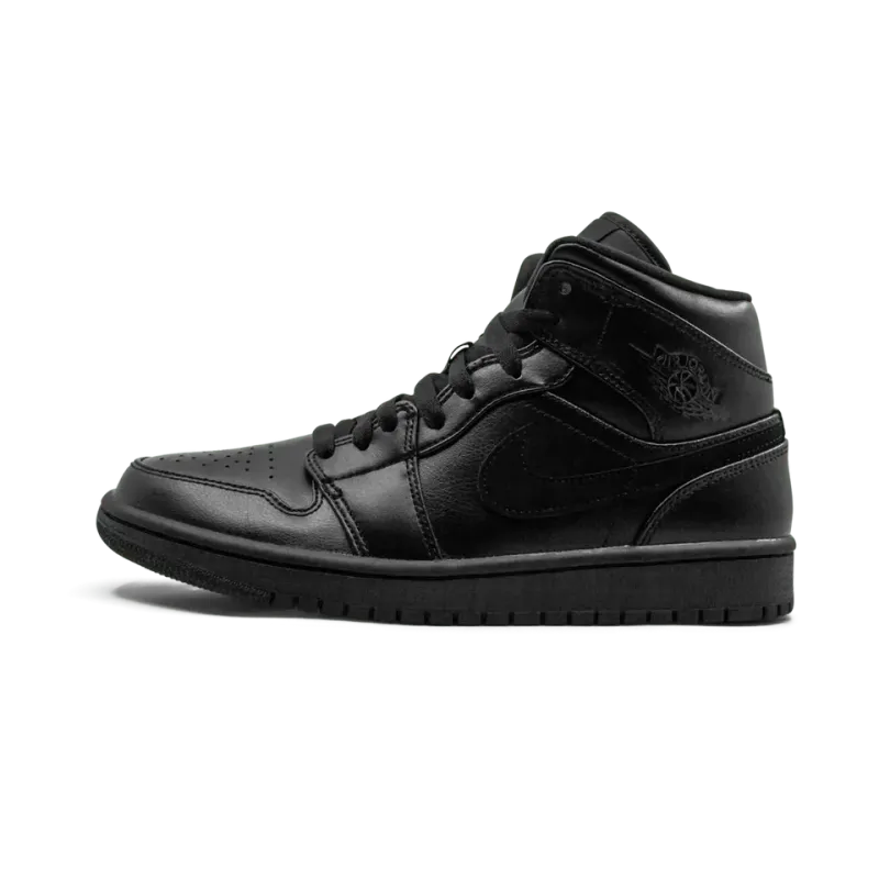 Jordan Air Jordan 1 Mid Triple black Mens