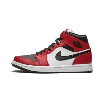 Jordan Air Jordan 1 Mid Chicago Black Toe Mens