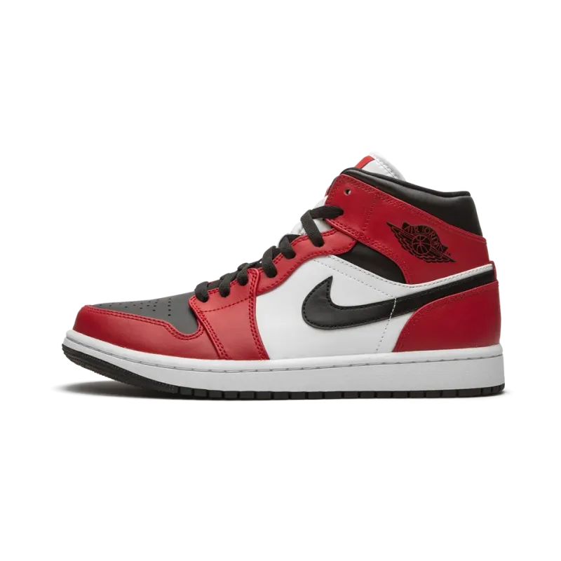 Jordan Air Jordan 1 Mid Chicago Black Toe Mens