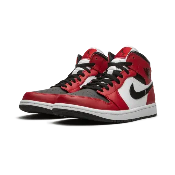 Jordan Air Jordan 1 Mid Chicago Black Toe Mens